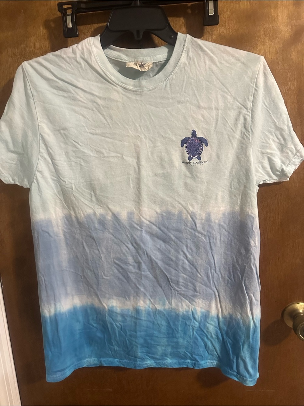Simply Southern Light Blue to Blue Ombre Sea Turtle Tee